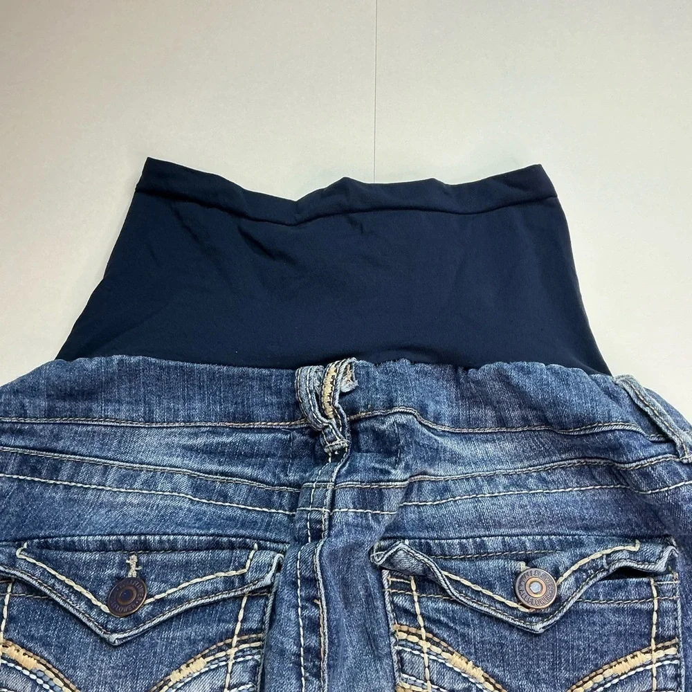 Wallflower Denim‎ Blue Cropped Capri Maternity Jeans Size Medium